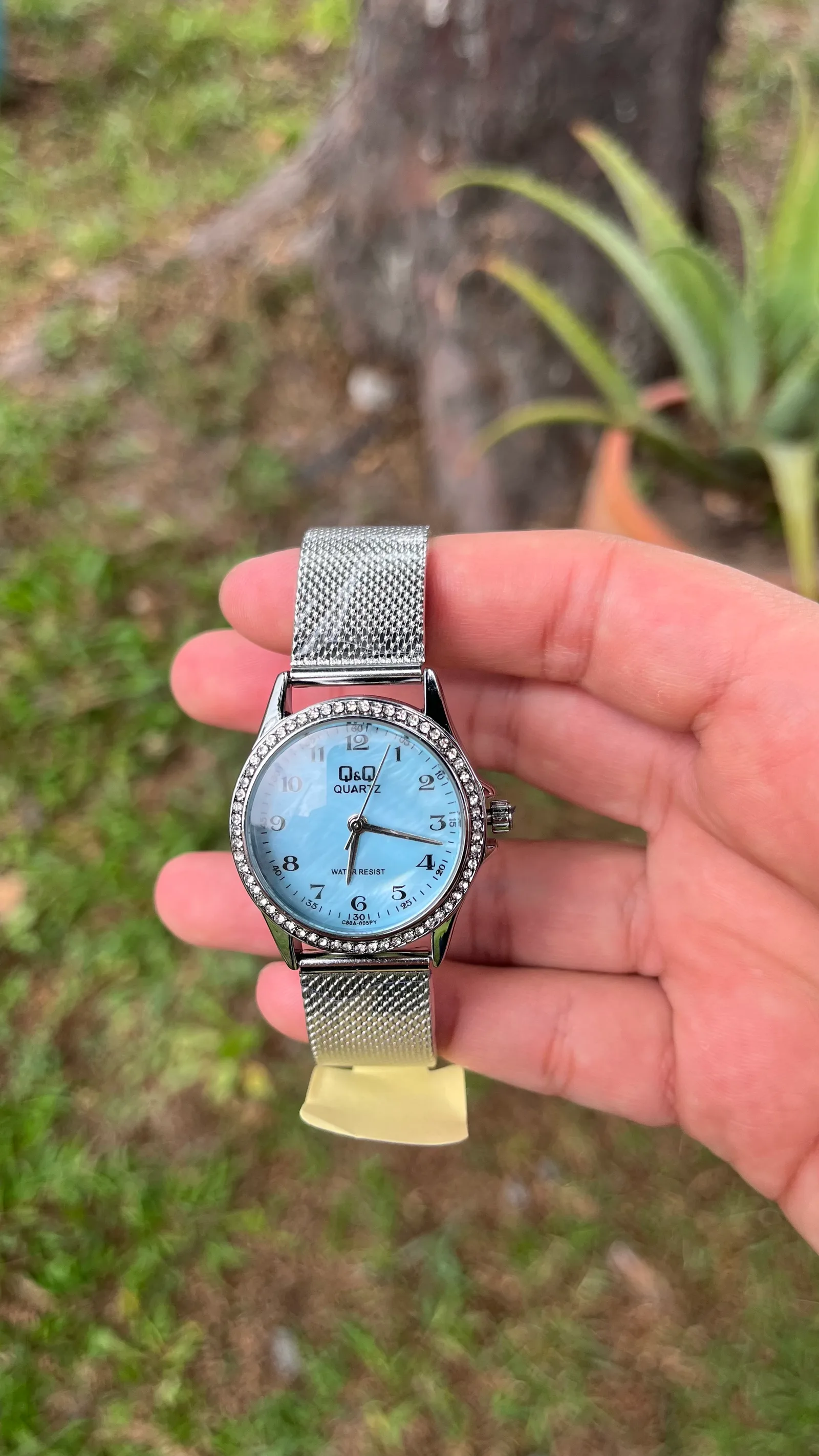 QYQ QZ91 Mujer — Plateado / Tablero Azul Tiffany