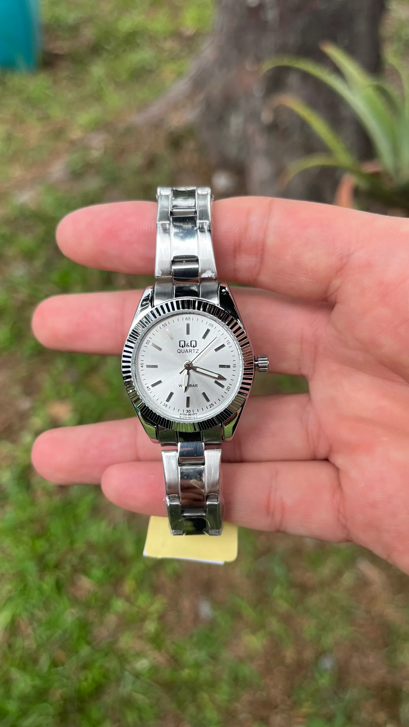 QYQ QZ48 Mujer — Plateado / Tablero Blanco